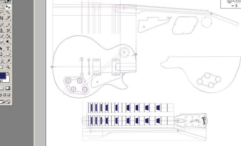 Les paul чертеж